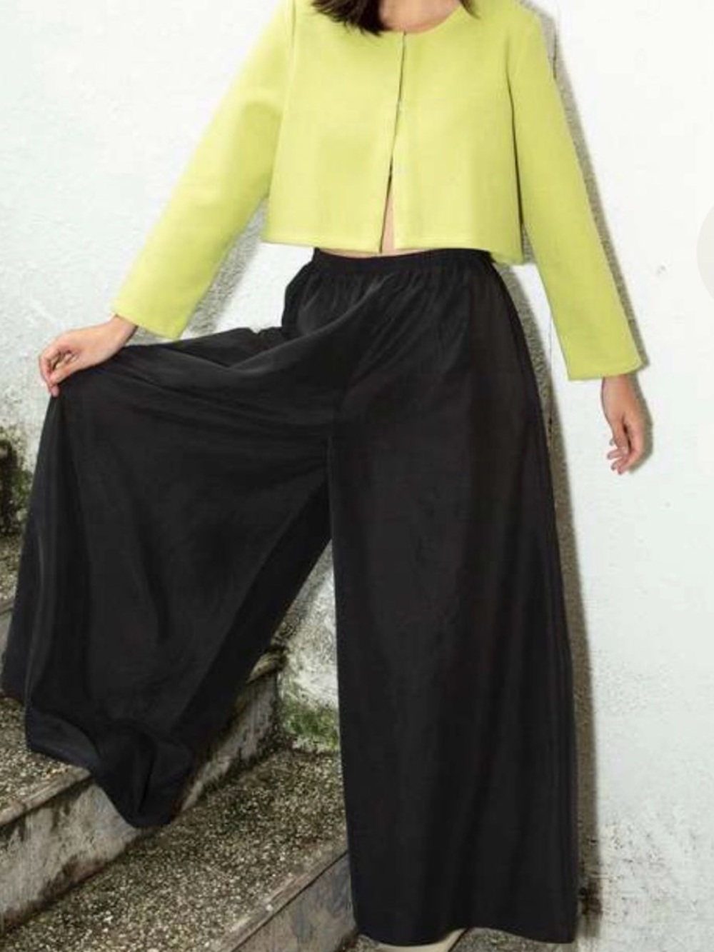 Kaarem Ochna Pocket Pant w/ Elastic Waist - wide leg pants